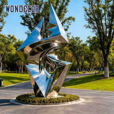 Large - Scale Modern - Style Outdoor Stainless Steel Metal Art Sculpture