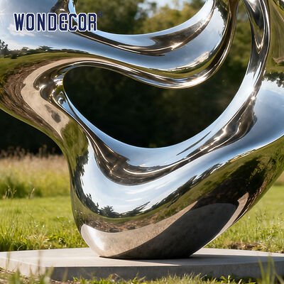 Outdoor Park Large-Scale Abstract Metal Art "Resonating Vortex" Stainless Steel Sculpture