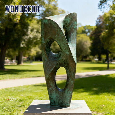 Large Outdoor Park Abstract Geometric Bronze Sculpture
