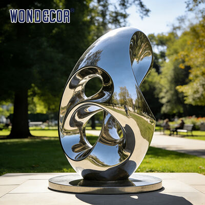 Large-scale Metal Art Abstract Geometric Stainless Steel Sculpture for Outdoor Parks