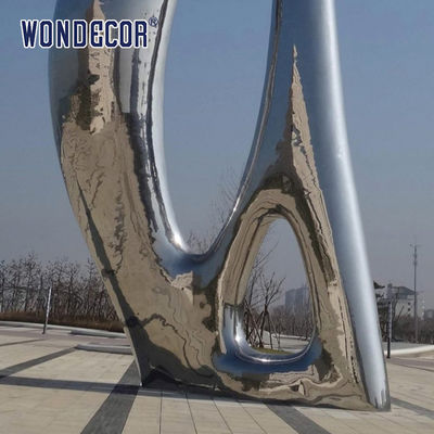 Large scale stainless steel abstract sculpture park outdoor sculpture